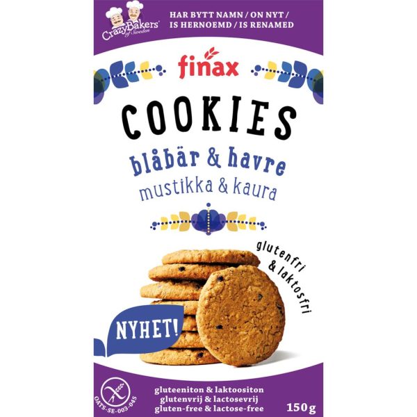 Finax Blåbär & Havre Cookies 150 g