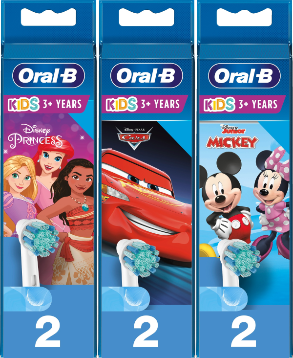 Oral-B Kids Cars/Mickey/Princess Extra Soft Tandborsthuvud 2 st