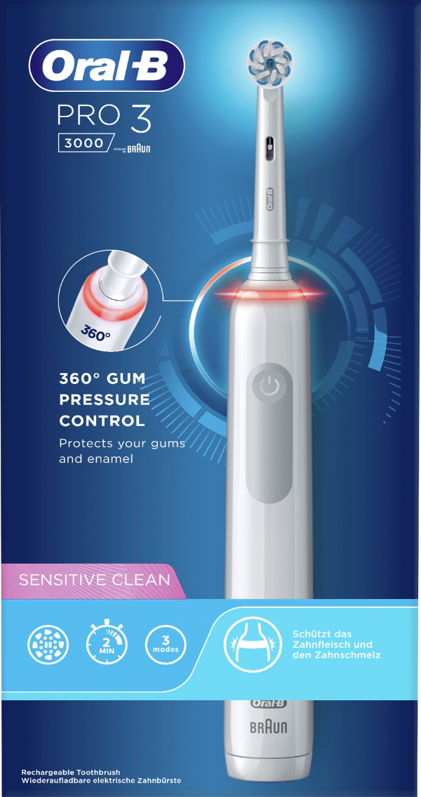 Oral-B Pro 3 3000 White Sensitive Eltandborste 1 st