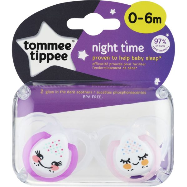 Tommee Tippee Night Time Sugnapp 0-6m 2 st - Olika färger