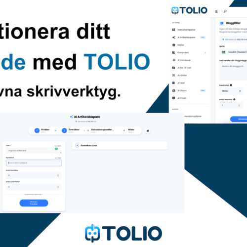 Fördelar med att Använda Tolio AI-Skrivverktyg i Webbutveckling
