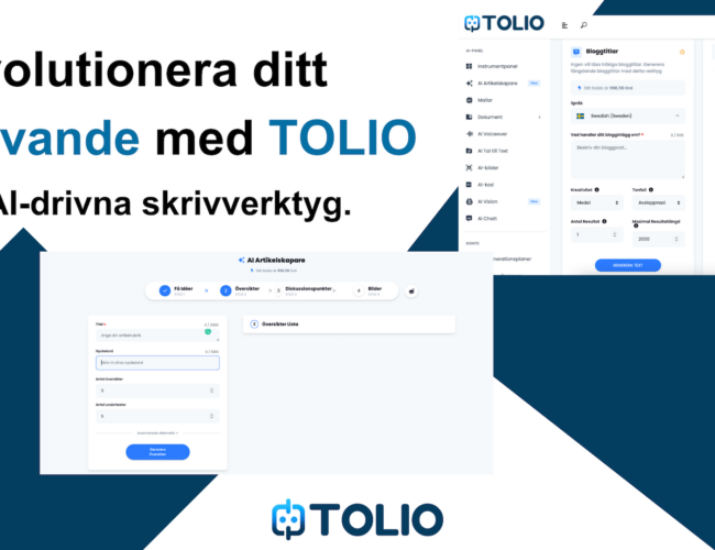 Fördelar med att Använda Tolio AI-Skrivverktyg i Webbutveckling