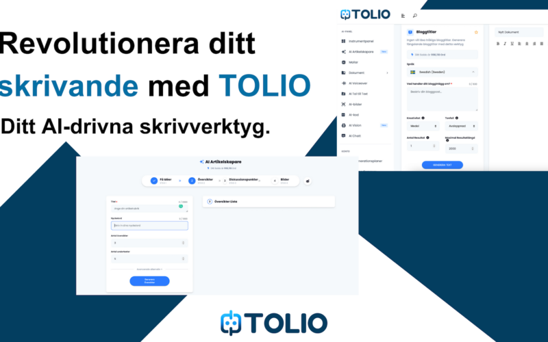 TOLIO AI-skrivverktyg