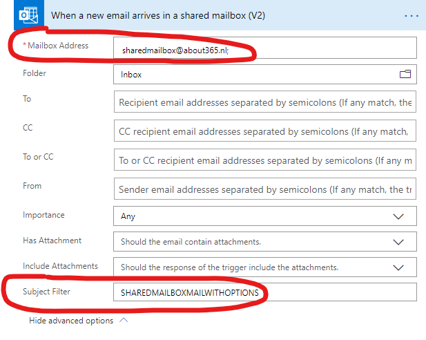 how to hide emails in a group email postbox