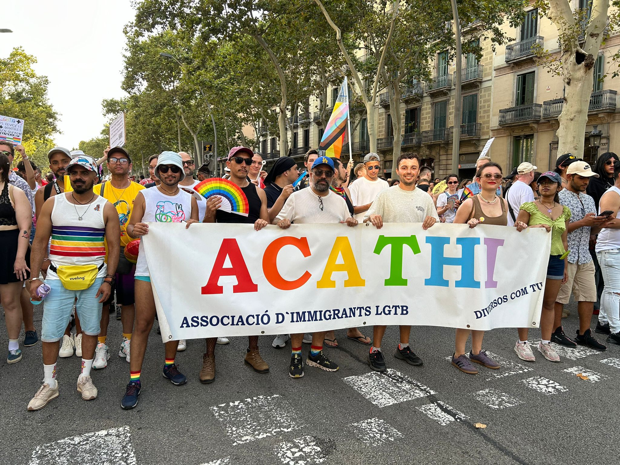 Pancarta de ACATHI en el Pride 2024