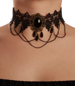 Gothic Lace Collar Necklace