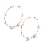 Hoops øredobber med perle