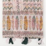 Vintage stil brun skjerf/sjal med tassel for damer - Bilde 2