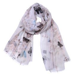 Sommerfugl skjerf/sjal i beige | Størrelse: 90 x 180 cm