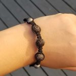 Tibetansk Dzi talisman shamballa macrame armbånd