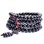 Tibetansk håndlaget yoga meditasjon unisex armbånd / halskjede med 108 duftende sandeltre perler