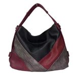 Dameveske patchwork pu-skinn veske skulderveske