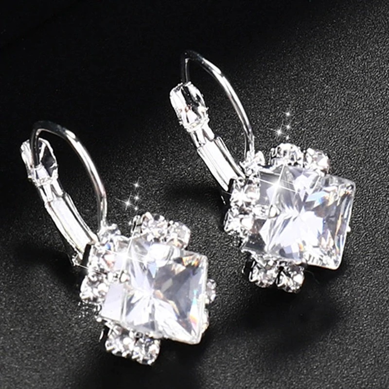 Krystall diamant øredobber – Accessoirer.no