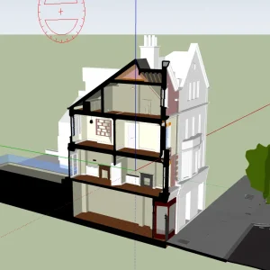 3D Model Sketchup Internal, provided by Accurate Measured Building Surveys