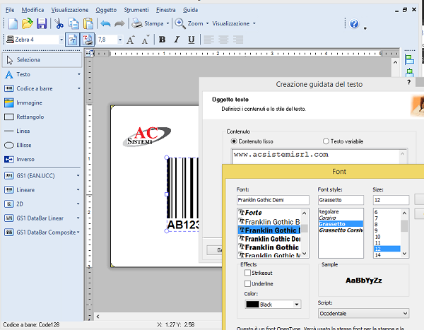 Come stampare etichette da word con una stampante Zebra ⋆ ACnet IL BLOG  TECNICO DI AC SISTEMI *** 06.51848187 info@acsistemisrl.com***