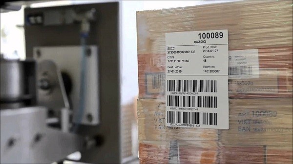 etichetta su pallet