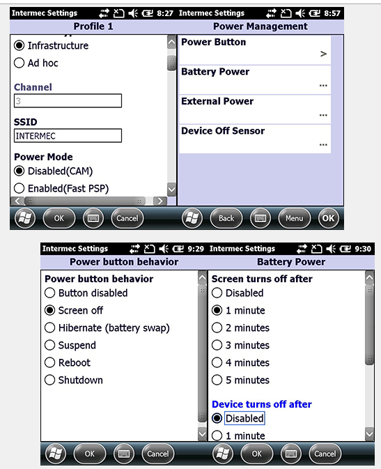 Intermec Power management