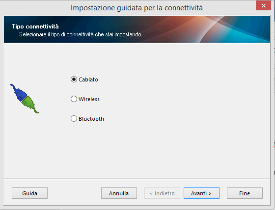selezione connettività stampante Zebra