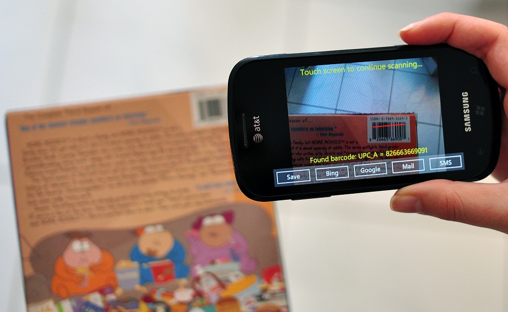 smartphone per lettura codice a barre