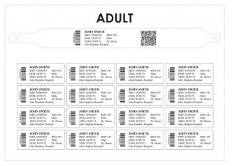 braccialetto ospedaliero per stampante laser