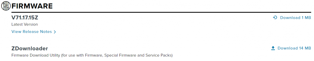 firmware stampanti Zebra