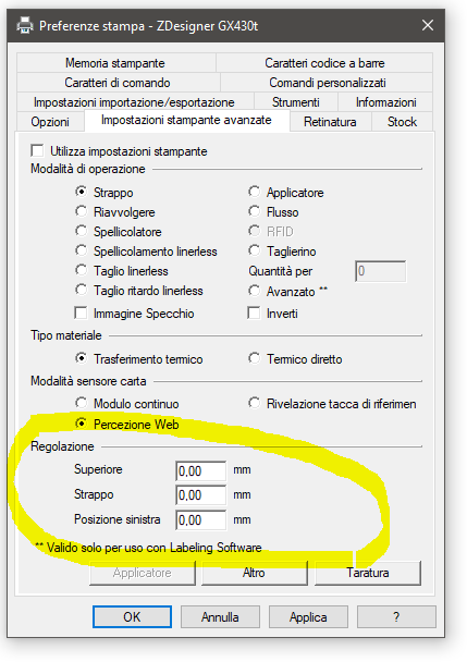 REGOLAZIONE DEL MARGINE SUPERIORE E DEL MARGINE SINISTRO DELL'ETICHETTA  NELLE STAMPANTI ZEBRA | ACnet IL BLOG TECNICO DI AC SISTEMI *** 06.51848187  info@acsistemisrl.com***