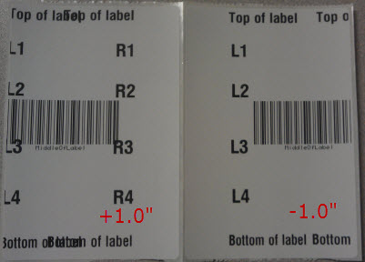 margine sinistro etichette nelle stampanti Zebra