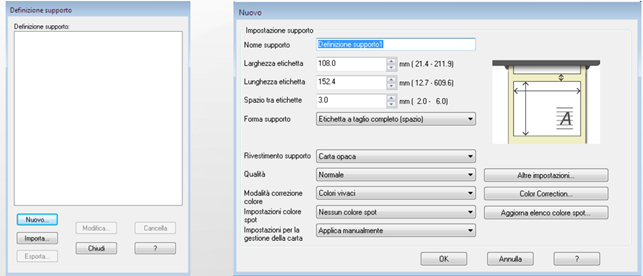 impostazione driver epson 6500