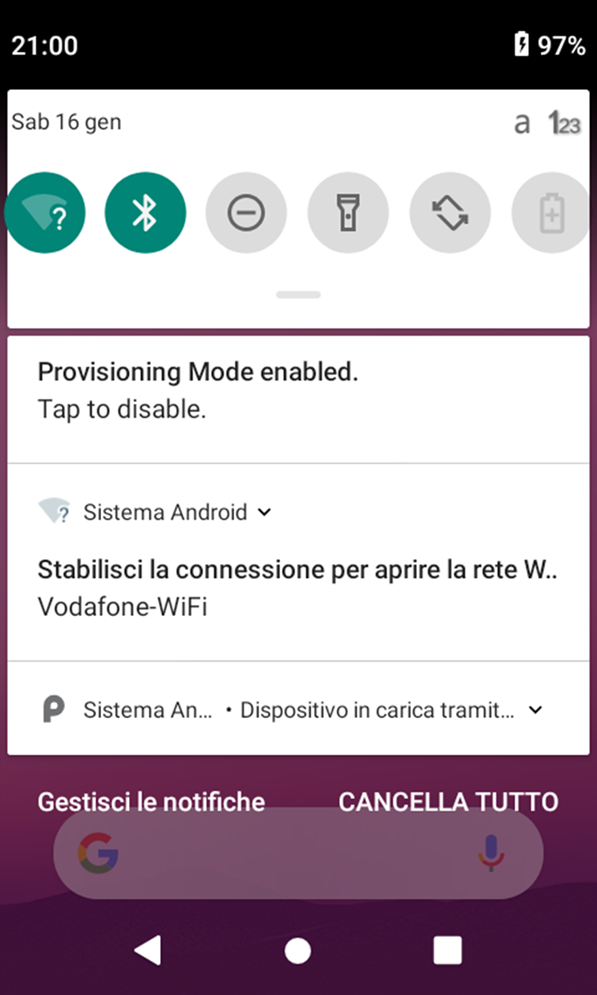 aggiornamento software Palmare eda61k