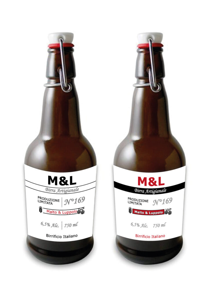 grafica minimalista per etichette di birra