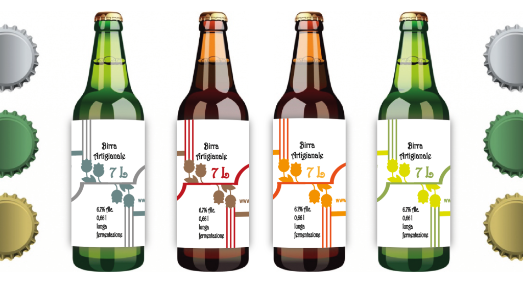grafica etichette adesive per bottiglie di birra artigianale