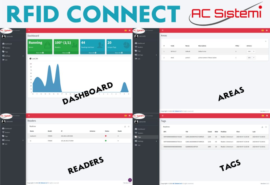 Applicazione web del Middleware RFID CONNECT per dispositivi RFID Zebra