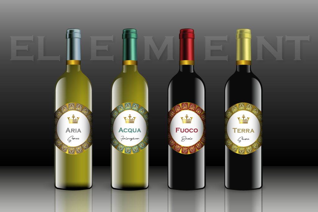 grafica etichette per vini