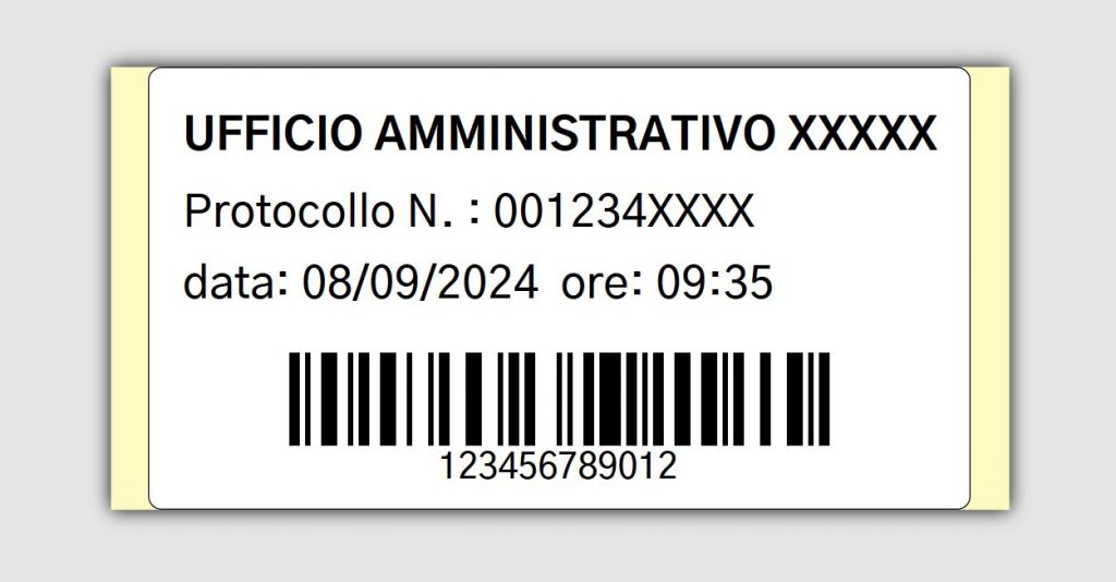 ETICHETTE ADESIVE PER IL PROTOCOLLO INFORMATICO DI AMMINISTRAZIONI