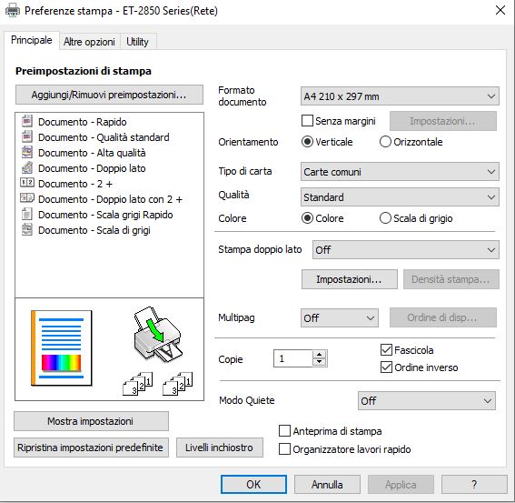 DRIVER STAMPANTE EPSON ECOTANK COME CONFIGURARLA