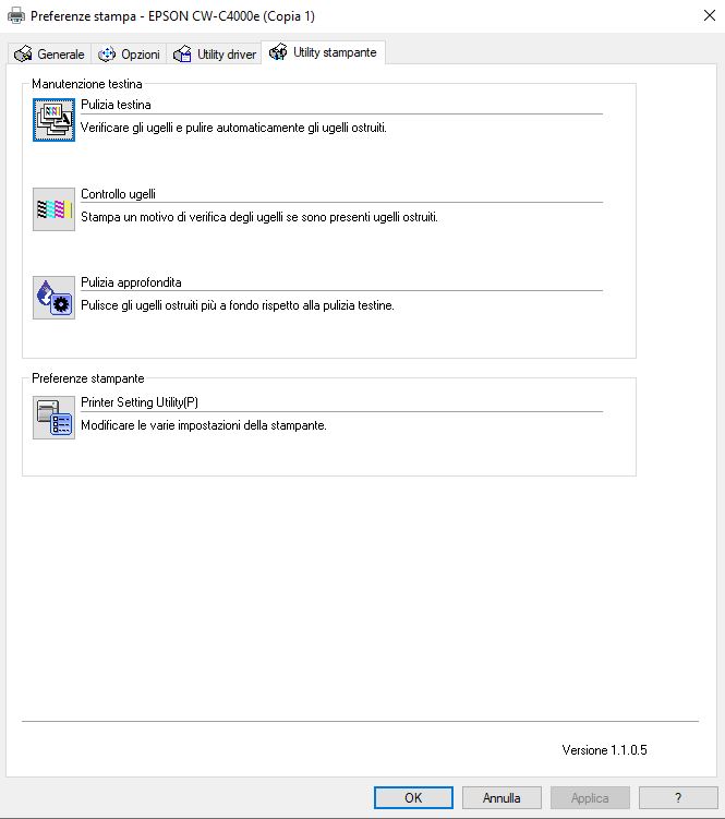 controllo ugellli stampanti Epson