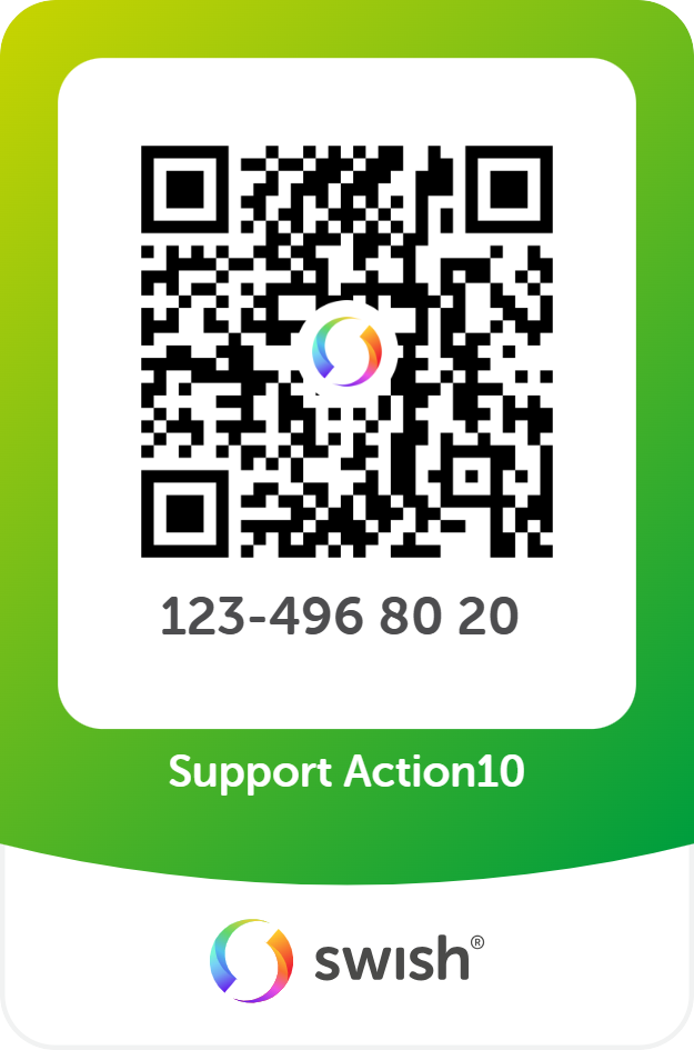 Swish QR-doce to support Action10