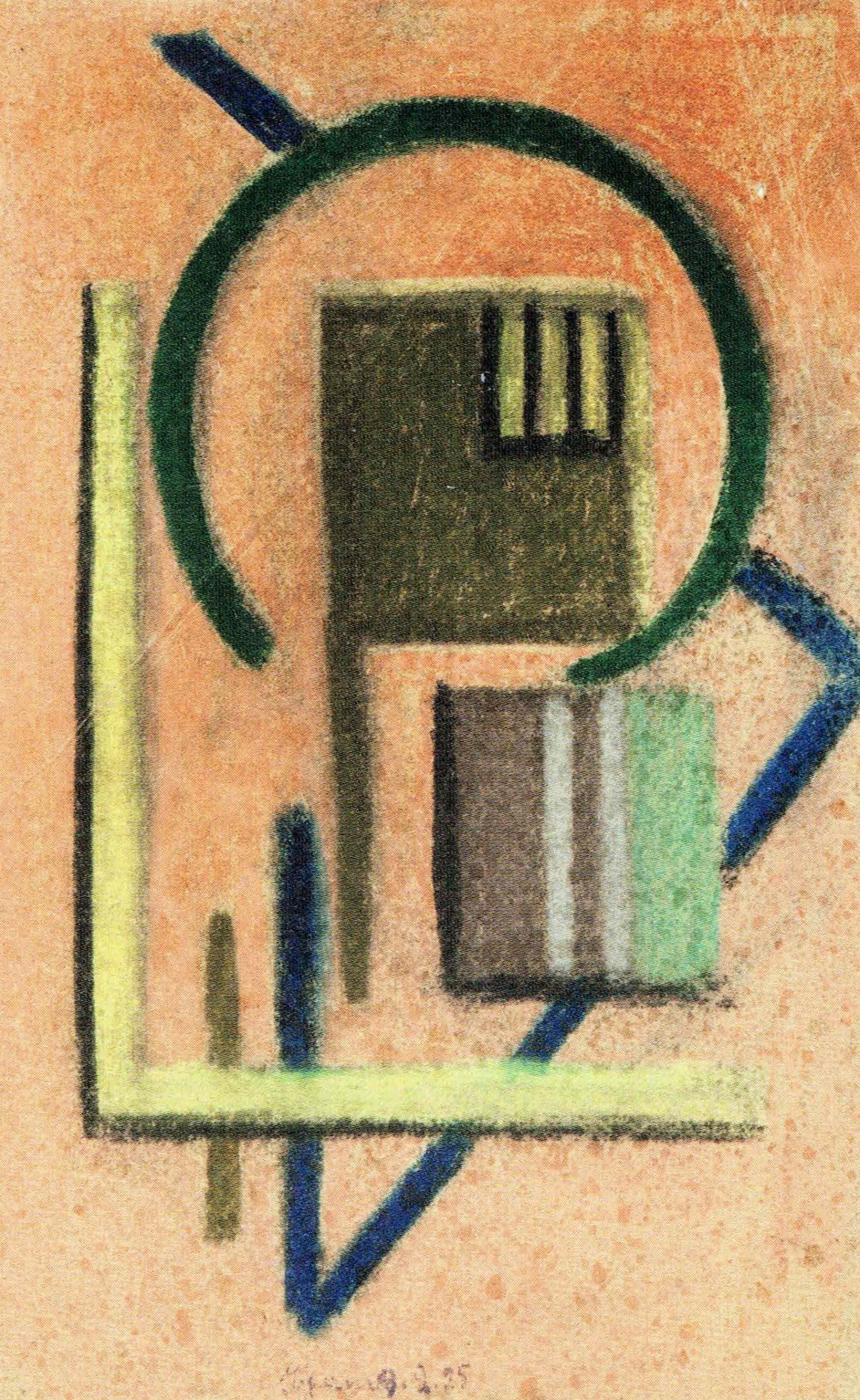 Grete Reichardt, 'ich am 92.25', 1925, pastelkrijt, Angermuseum Erfurt.