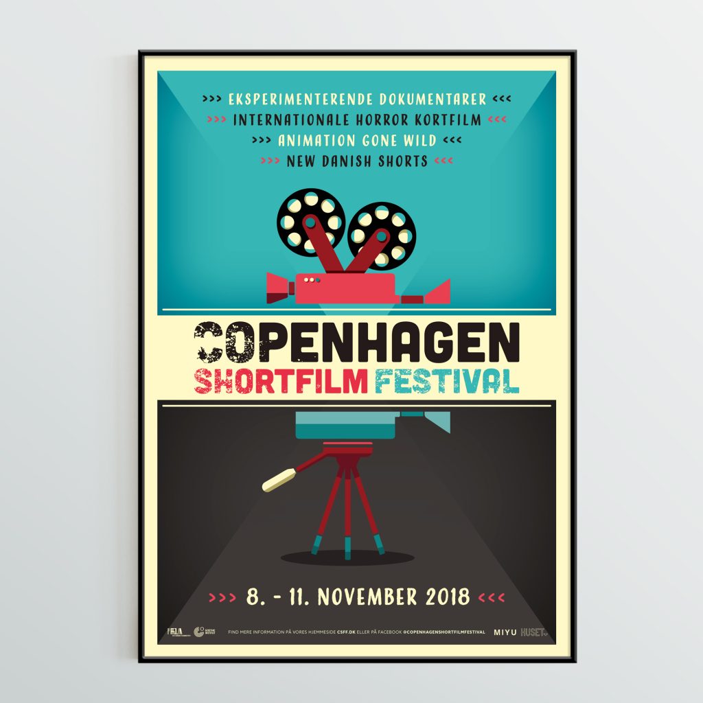 Grafisk designer Thomas Løj Christensen: Plakatdesign for Copenhagen Short Film Festival.