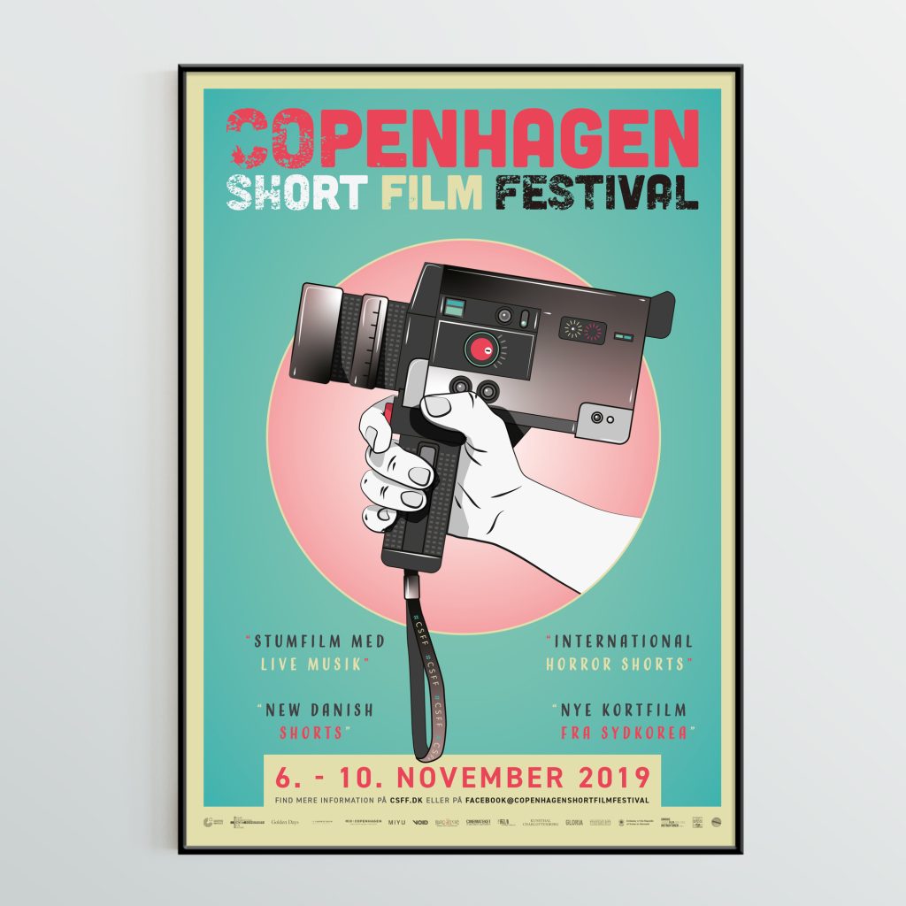 Thomas Løj Christensen: Visuel identitet i plakatdesign for Copenhagen Short Film Festival.