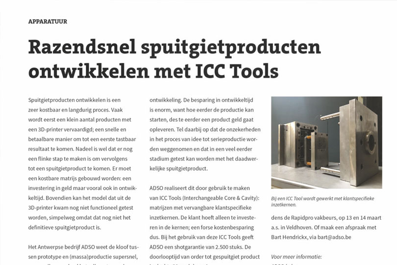 Razendsnel spuitgietproducten ontwikkelen met ICC tools - artikel