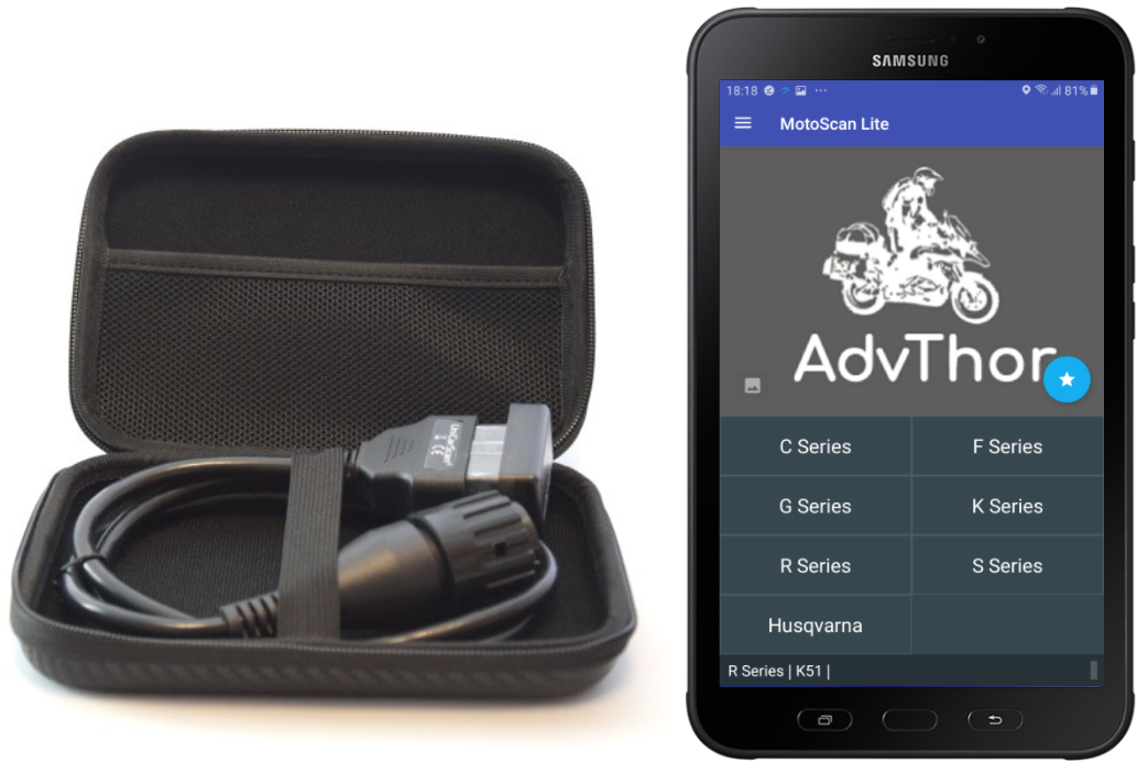 MotoScan diagnoseverktøy for BMW motorsykler