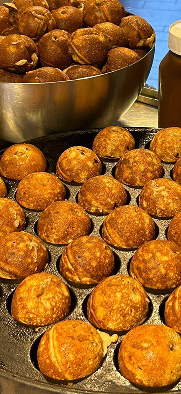 nybagte æbleskiver til julefest nybagte æbleskiver fra æbleskivevogn