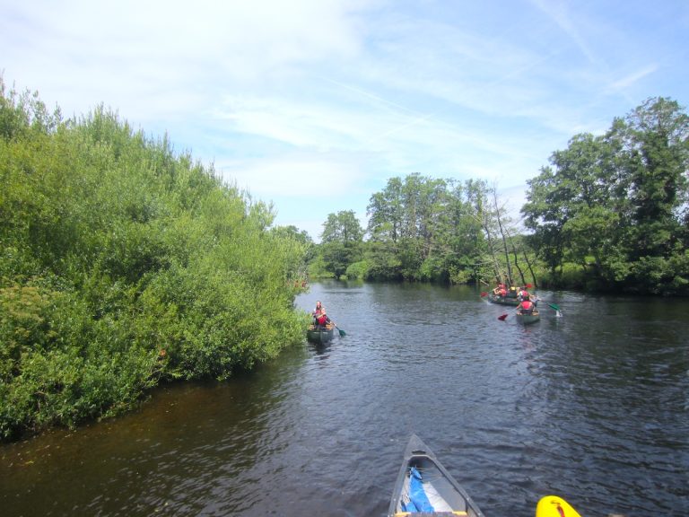 Canoeing on river Dart