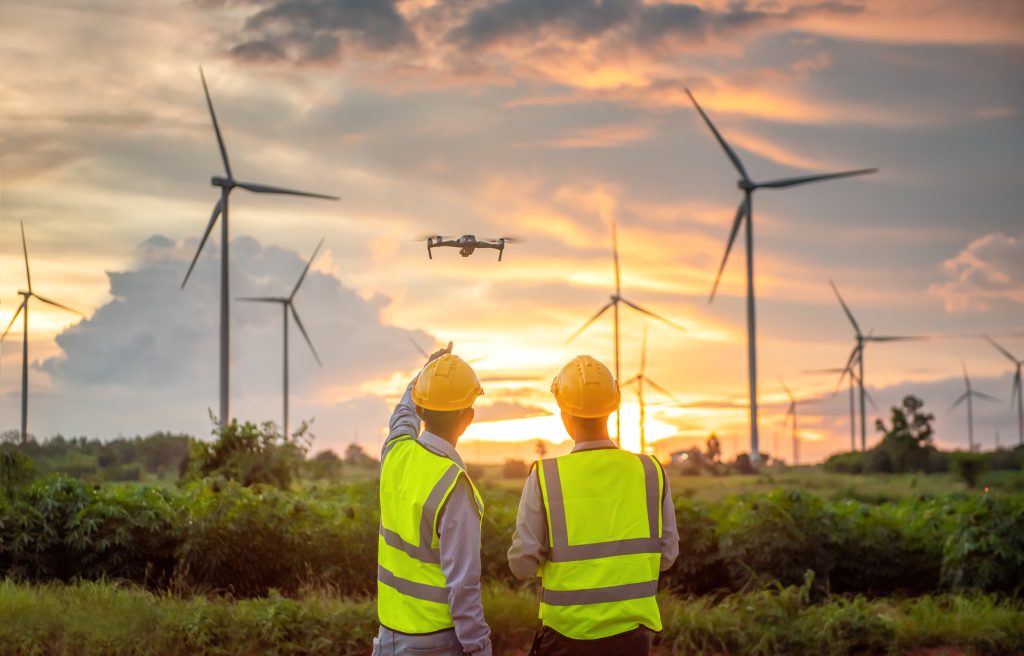 Conducting drone construction inspections