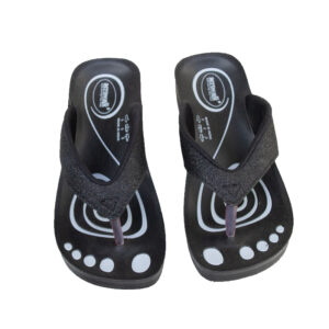 Sort glitter klip klap sandal - Image 3