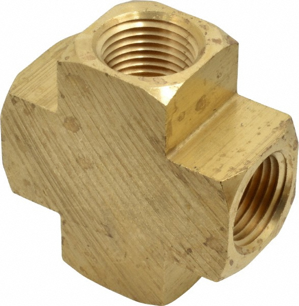 Parker 2205P-6 Pipe Cross 3/8 Female Brass