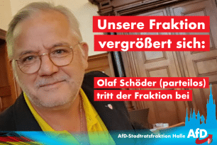 Unsere Fraktion vergrößert sich: Olaf Schöder (parteilos) tritt der Fraktion bei