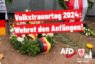 Volkstrauertag 2024: Wehret den Anfängen! Volkstrauertag 2024: Wehret den Anfängen!