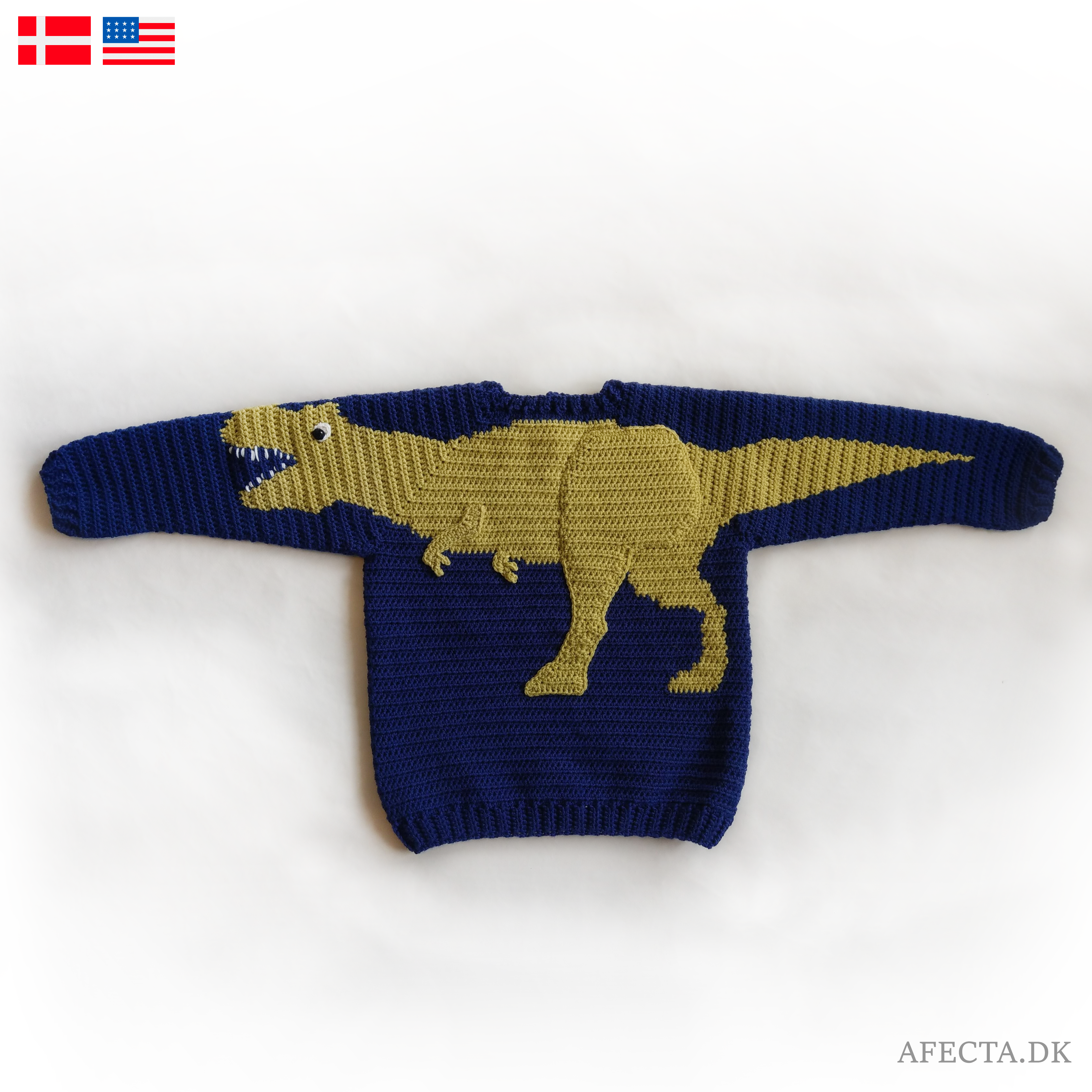 Dino-sweater (str. 92-134) – Afecta.dk